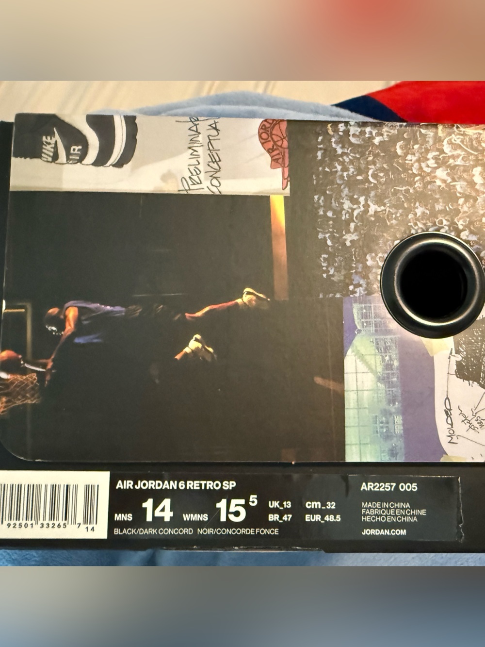 Jordan Air Jordan 6 Retro social status collaboration - Black and Dark Concord